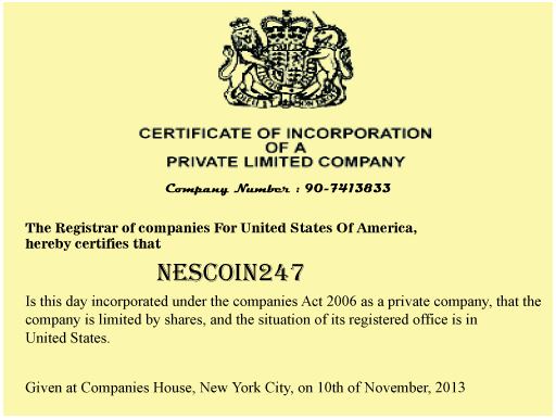 certificate